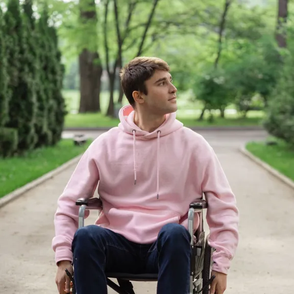 Man in wheelchair